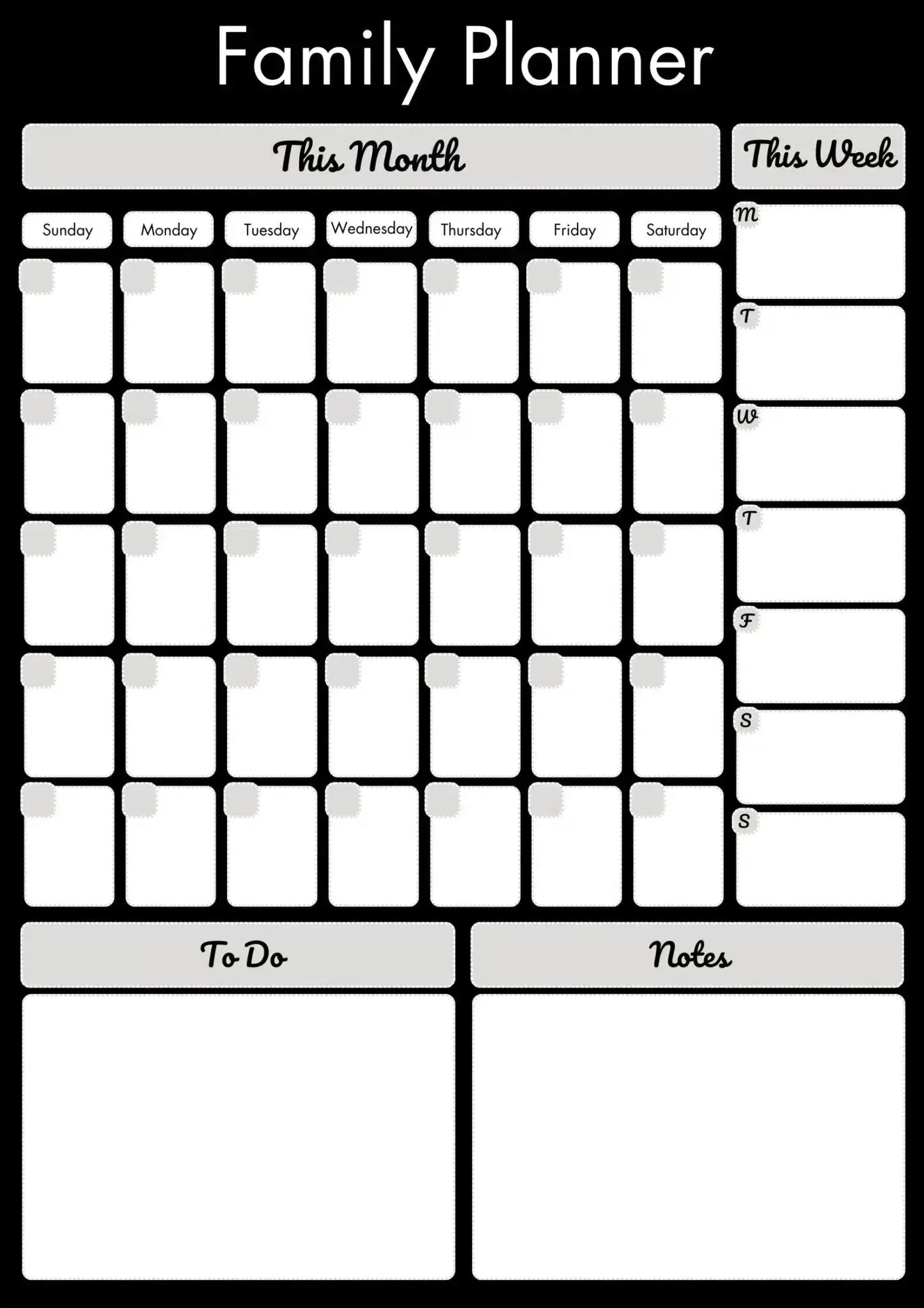 Magnetic Whiteboard Family Planner Simply Glass Wipe Boards