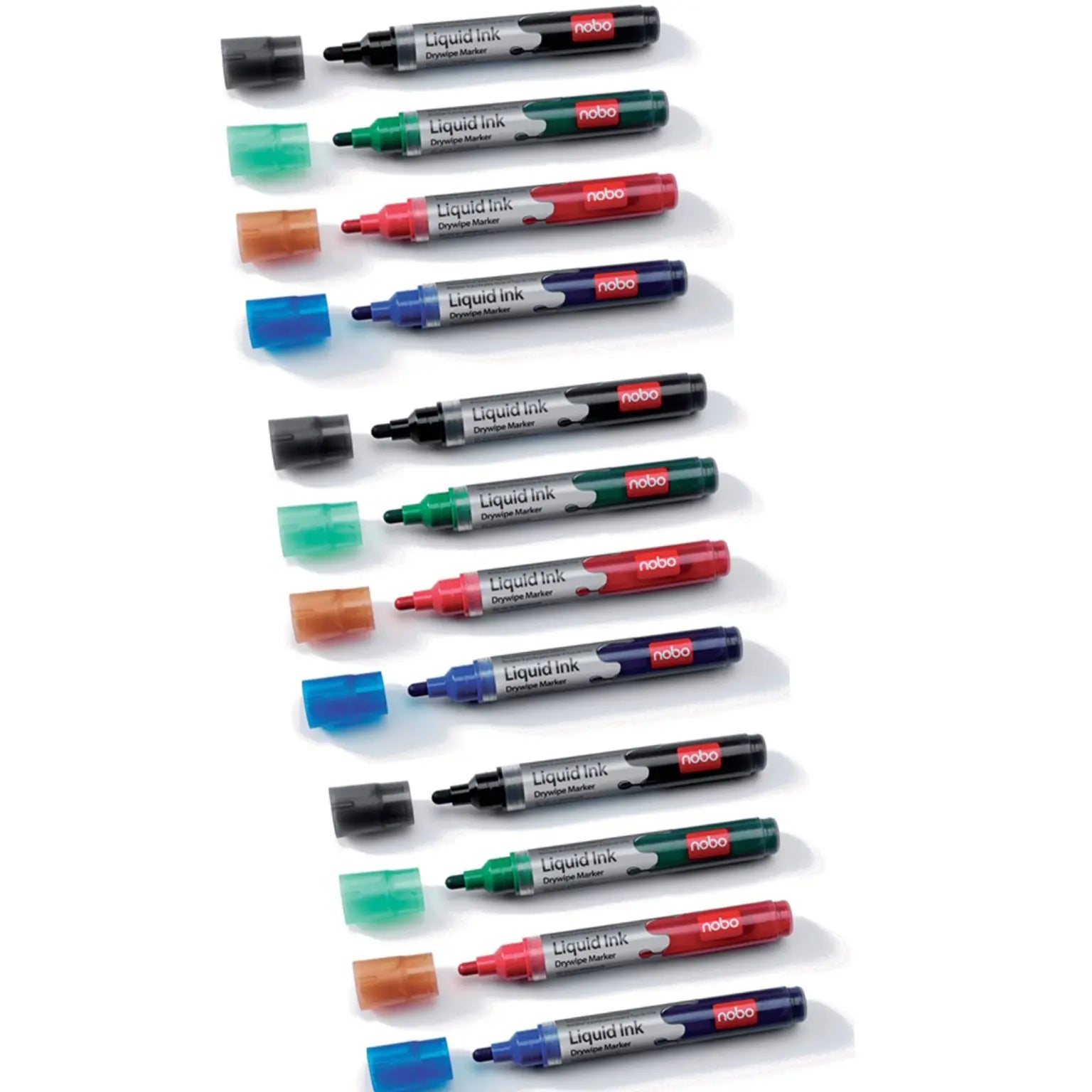 Nobo Liquid Ink Whiteboard Pens Simply Glass Wipe Boards