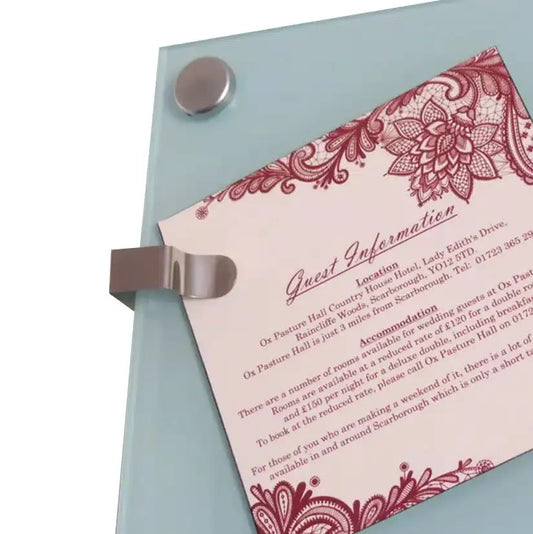 Wipe Board Clips - Pack of 4 Simply Glass Wipe Boards